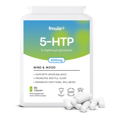 5-HTP Capsules from Griffonia Seed Extract | Amino Acid 5-Hydroxytryptophan for Stress and Mood Support