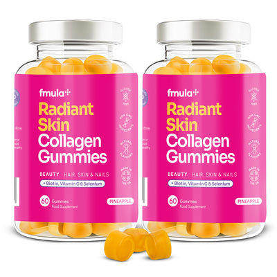 Collagen gummies supplement twin pack, uk made, for skin nails and hair growth