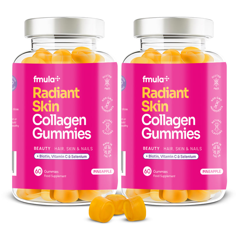 Collagen gummies supplement twin pack, uk made, for skin nails and hair growth