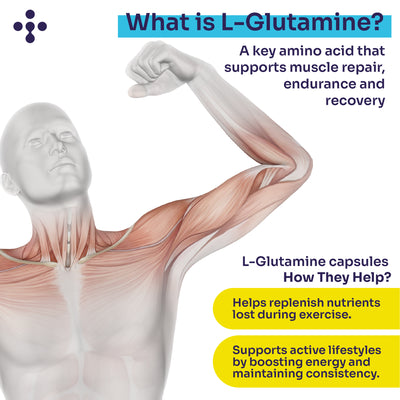 L Glutamine 500mg Capsules fmula+