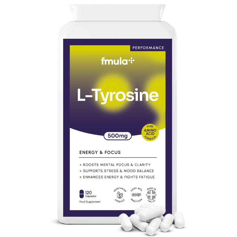 L Tyrosine 500mg capsules - 120 capsules fmula+