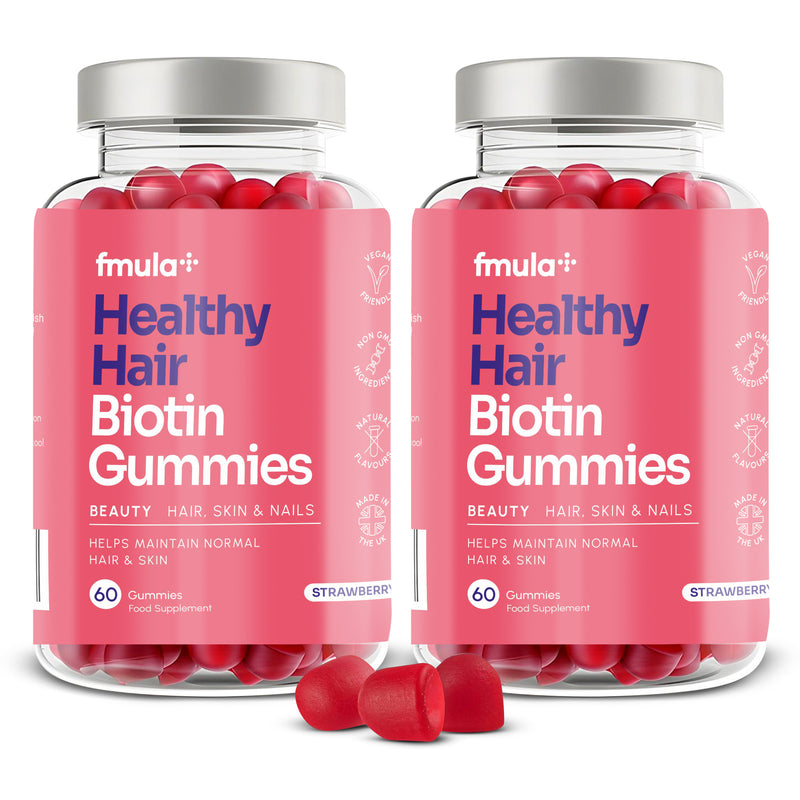 Healthy Hair Biotin Gummies - Strawberry Flavour fmula+